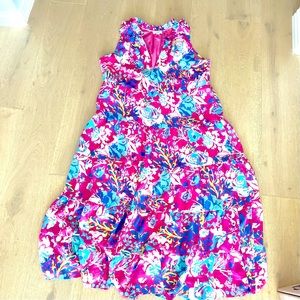 Fun floral pink maxi dress